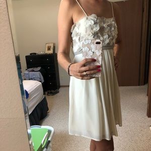 Ivory Flower Chiffon Dress